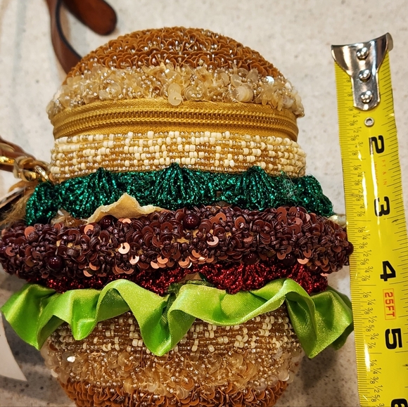Viral Tiktok Purse India Handcrafted Beaded Burger Bag With Strap Handmade - Picture 2 of 16